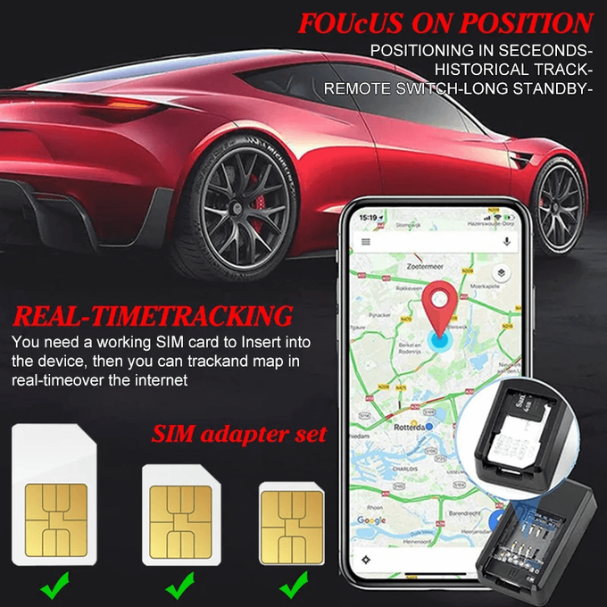 GPS PUISSANT SUIVI MAGNÉTIQUE DU VÉHICULE DE VOITURE ANTI-PERTE