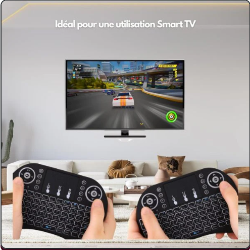 Mini clavier Sans Fil Compact avec Souris – Pour TV, PC, Android Box et Plus ! (GB)