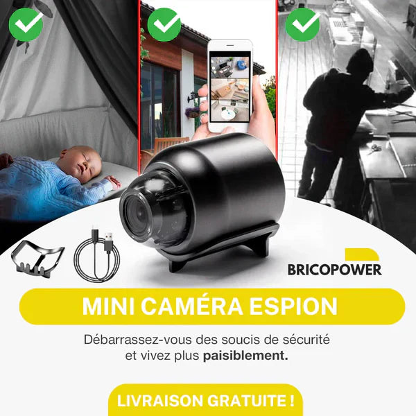 Mini Caméra espion WiFi discrète HD 1080P haute définition