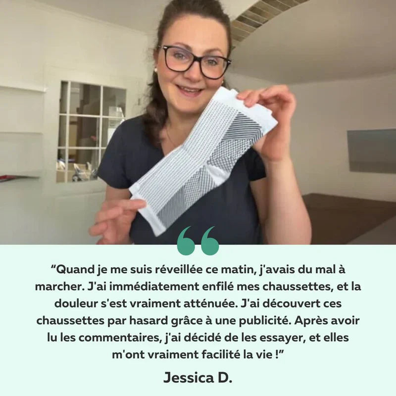 Chaussettes Thérapeutique Anti-Douleur - Soulagement immédiat des pieds et jambe fatigué (bn)