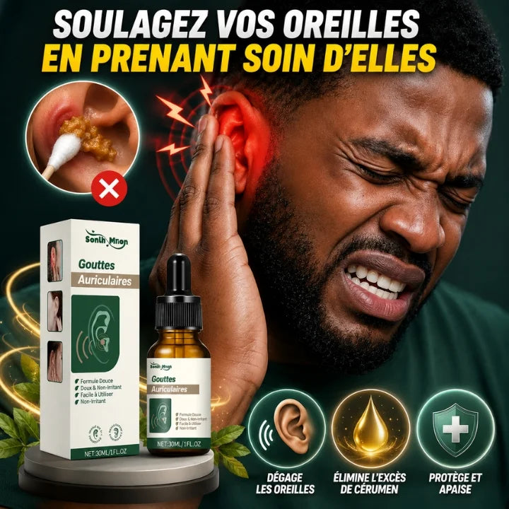 Gouttes nettoyant auriculaires douces pour soulager les acouphènes