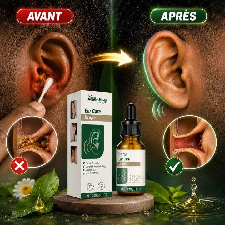 Gouttes nettoyant auriculaires douces pour soulager les acouphènes