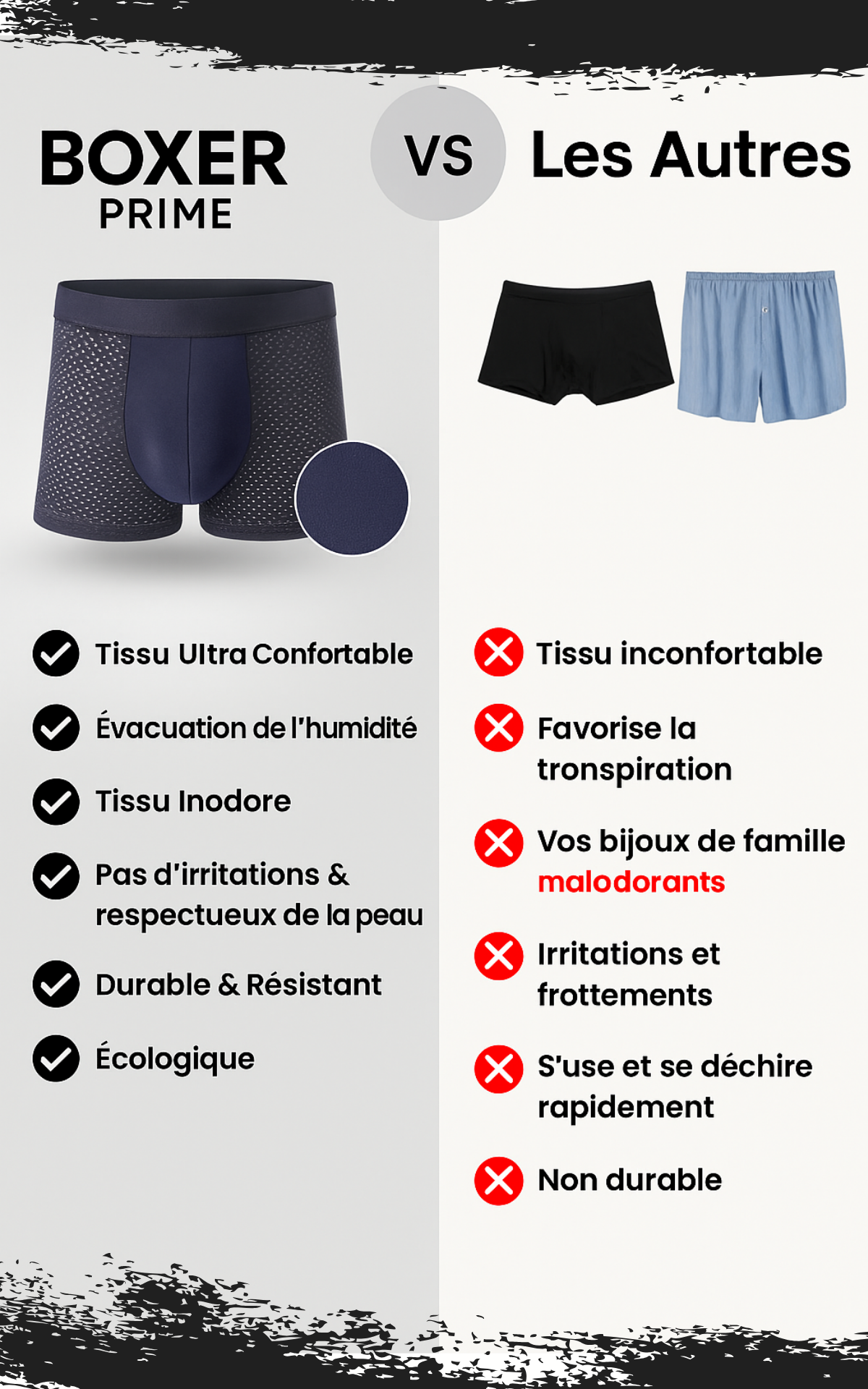 🔥 [PROMO EXCLUSIVE] 4 Boxers en Fibre de Bambou pour le Prix de 3 Confort+