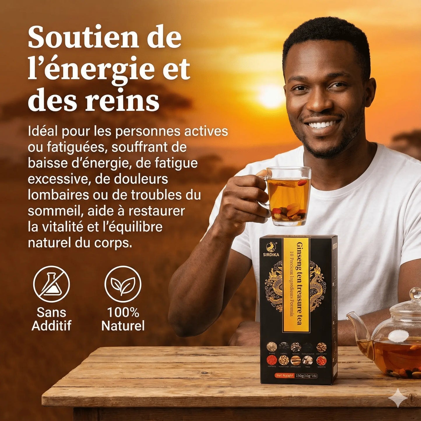 Thé au ginseng - Boostez votre endurance et votre vitalité naturellement (Satisfaction garantie)