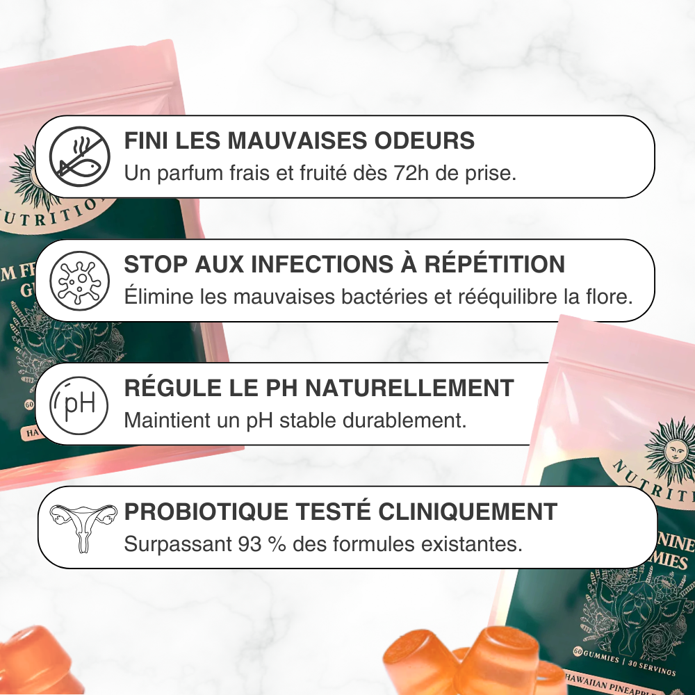 Gummies Intiméa™ – Retrouvez Confort & Fraîcheur intime (satisfait ou remboursé) !