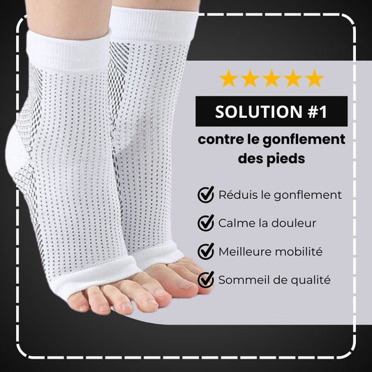 Chaussettes Thérapeutique Anti-Douleur - Soulagement immédiat des pieds et jambe fatigué (bn)