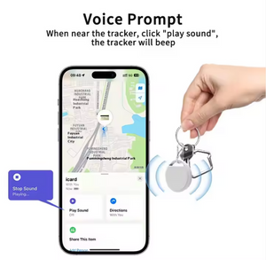 Traqueur Bluetooth WonderTag (compatible AirTag) - Noir - Suivi En Temps Réel Via App IOS Localiser - Autonomie 12 Mois - Pour Clés, Sac, Valise