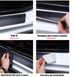 Protections Carbone Autocollantes – Seuils de Porte Universels (Lot de 5)