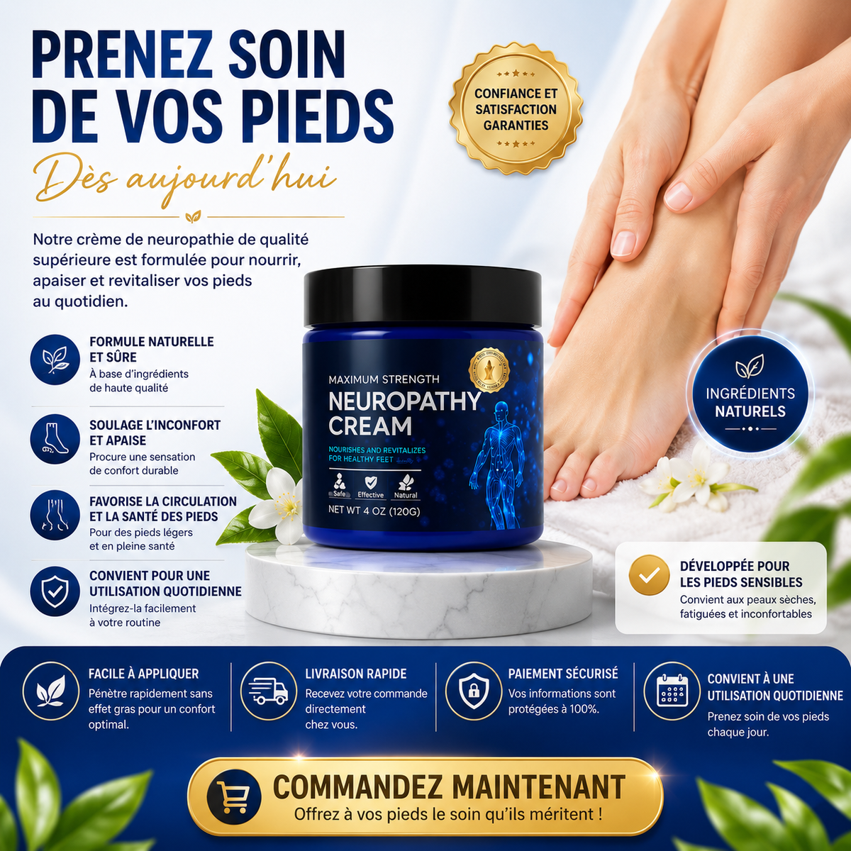 Dite adieu au douleur, picotement et fourmillement au pied