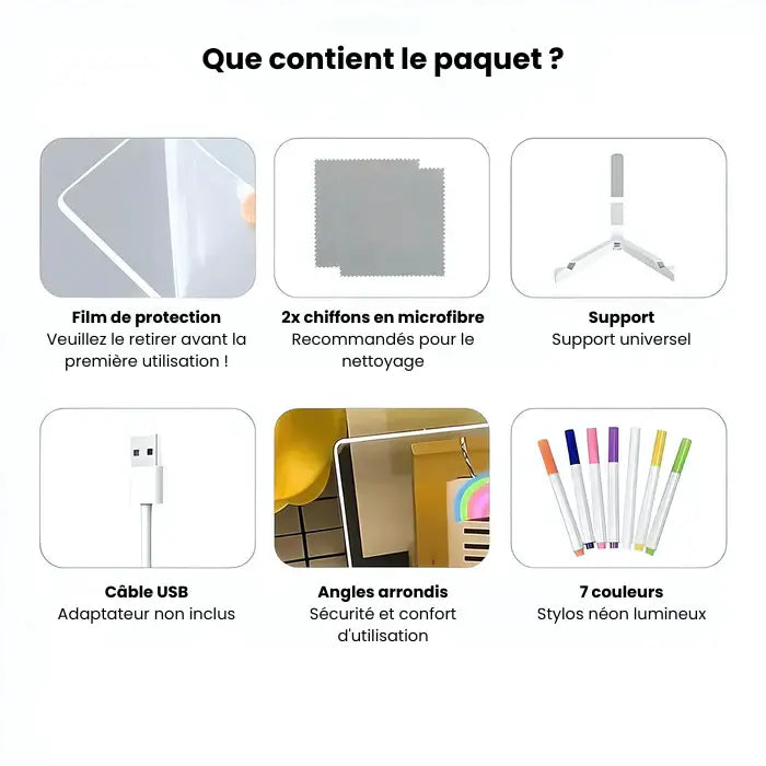 Ardoise Lumineuse LED Multifonction