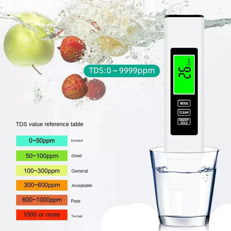 ✨ Testeur de Qualité d'Eau 3-en-1 TDS